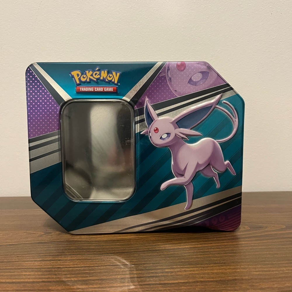 Pokémon Tin can carrying case trading card holder 7x3x6"